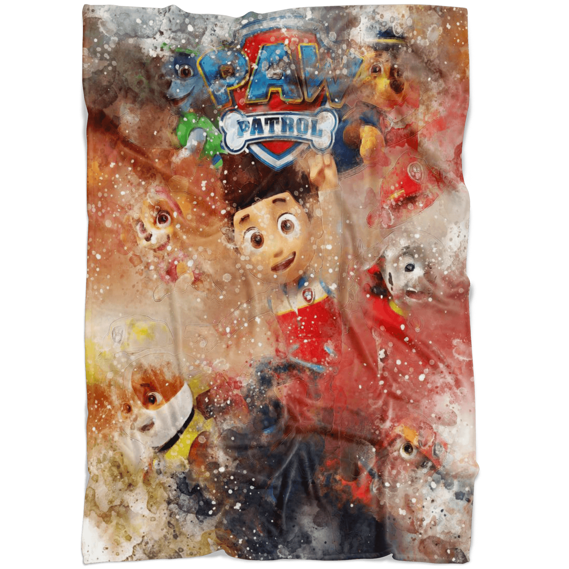 Paw Patrol Fleece Blanket Aquarelle Red Blanket - Lusy Store