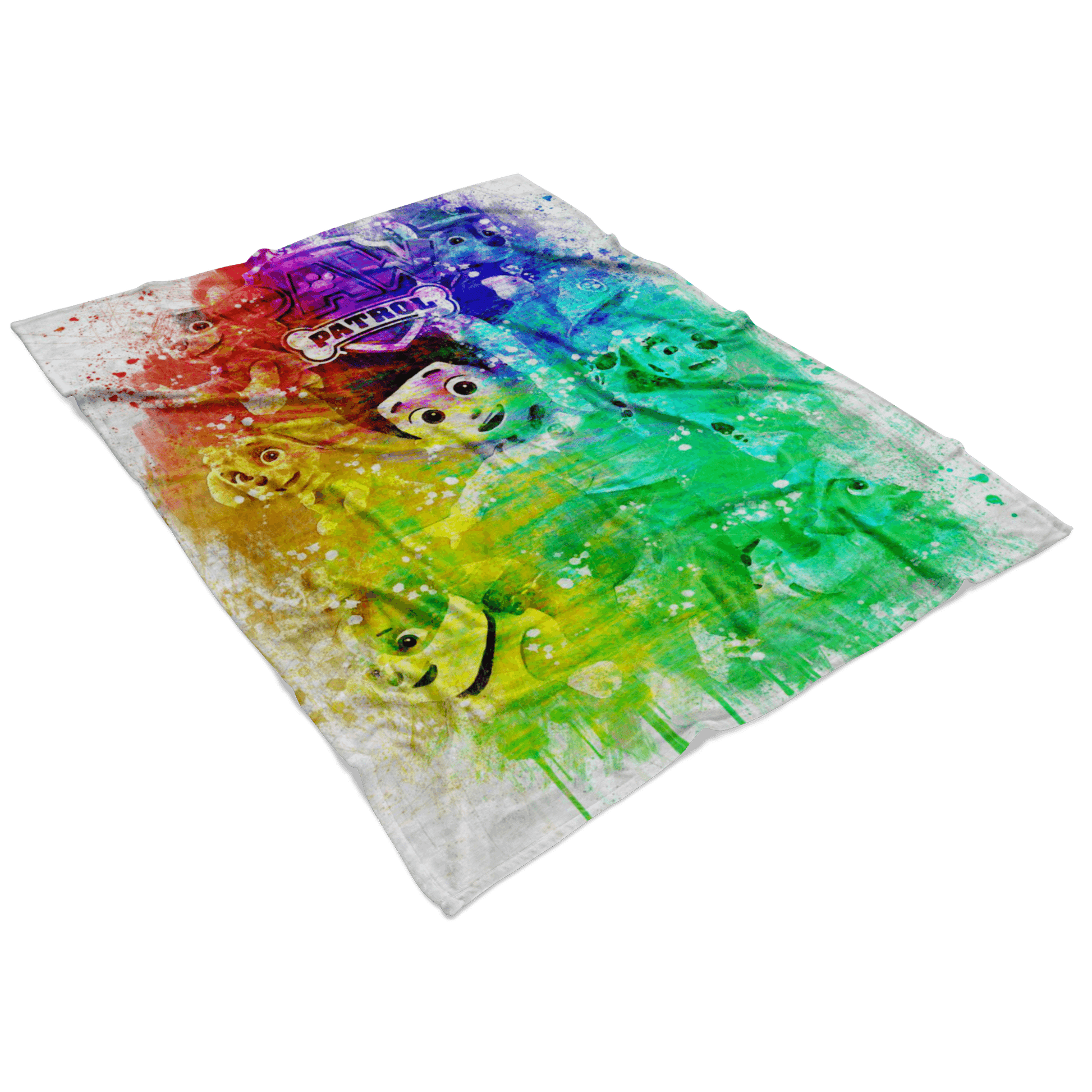 Paw Patrol Fleece Blanket Chroma Art Color White Blanket - Lusy Store