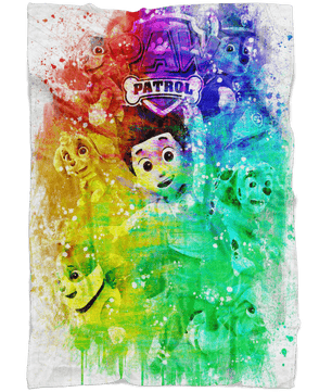 Paw Patrol Fleece Blanket Chroma Art Color White Blanket - Lusy Store