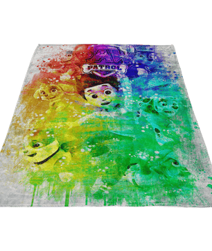 Paw Patrol Fleece Blanket Chroma Art Color White Blanket - Lusy Store