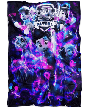 Paw Patrol Fleece Blanket Electric Energy Purple Blanket - Lusy Store