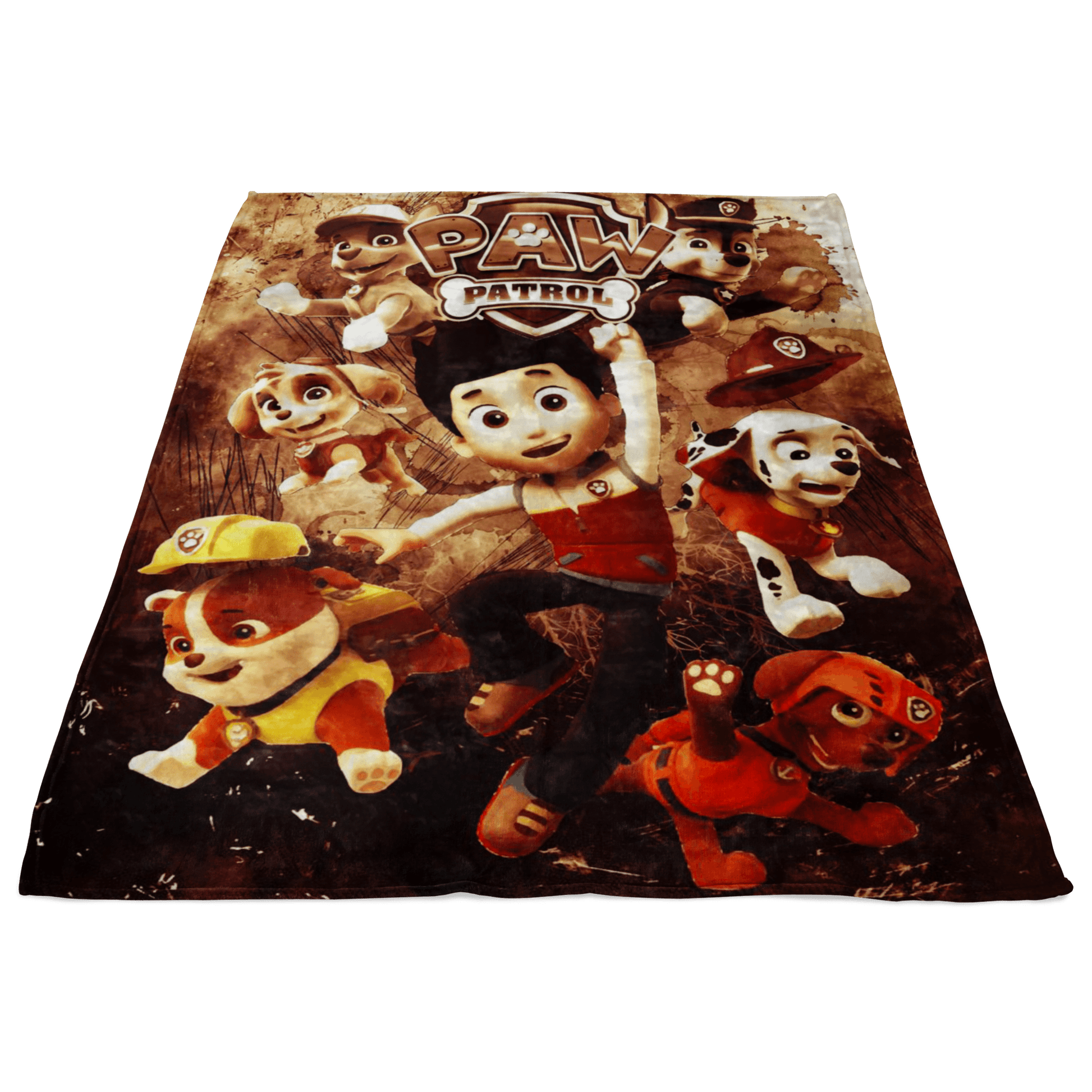 Paw Patrol Fleece Blanket Grunge Orange Blanket - Lusy Store