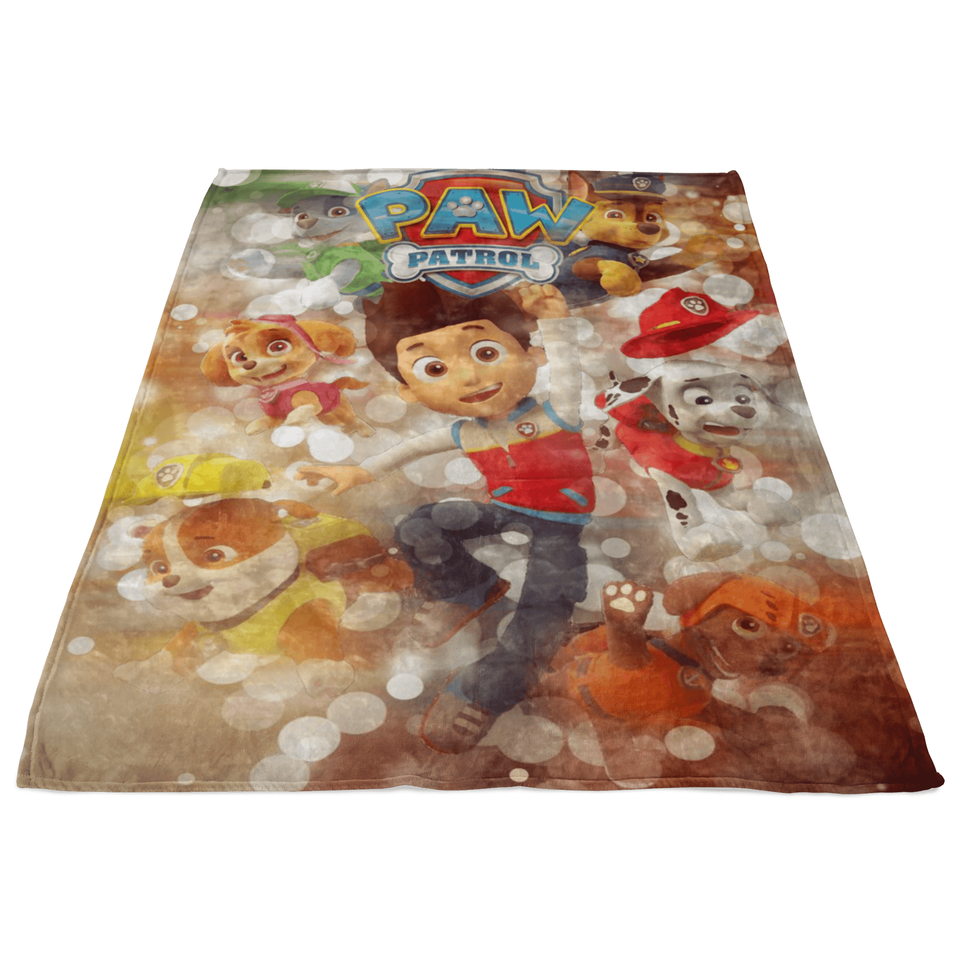 Paw Patrol Fleece Blanket Hoildays Bokeh Colorful Blanket - Lusy Store
