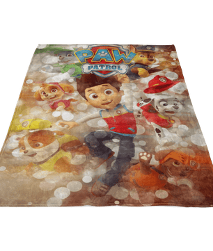 Paw Patrol Fleece Blanket Hoildays Bokeh Colorful Blanket - Lusy Store