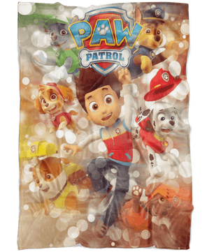 Paw Patrol Fleece Blanket Hoildays Bokeh Colorful Blanket - Lusy Store