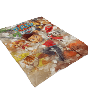 Paw Patrol Fleece Blanket Hoildays Bokeh Colorful Blanket - Lusy Store