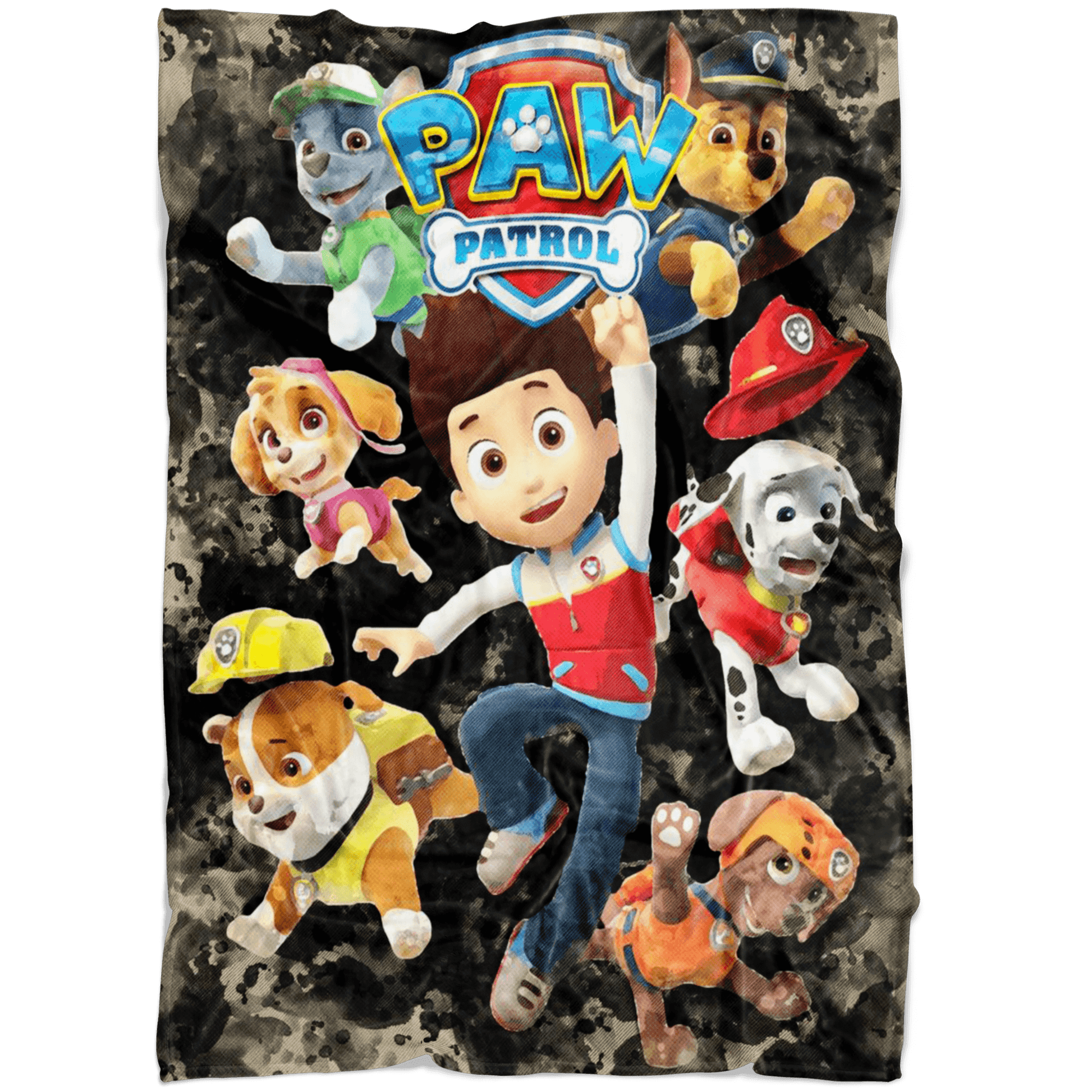 Paw Patrol Fleece Blanket Mix Art Black Blanket - Lusy Store
