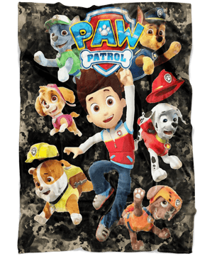Paw Patrol Fleece Blanket Mix Art Black Blanket - Lusy Store