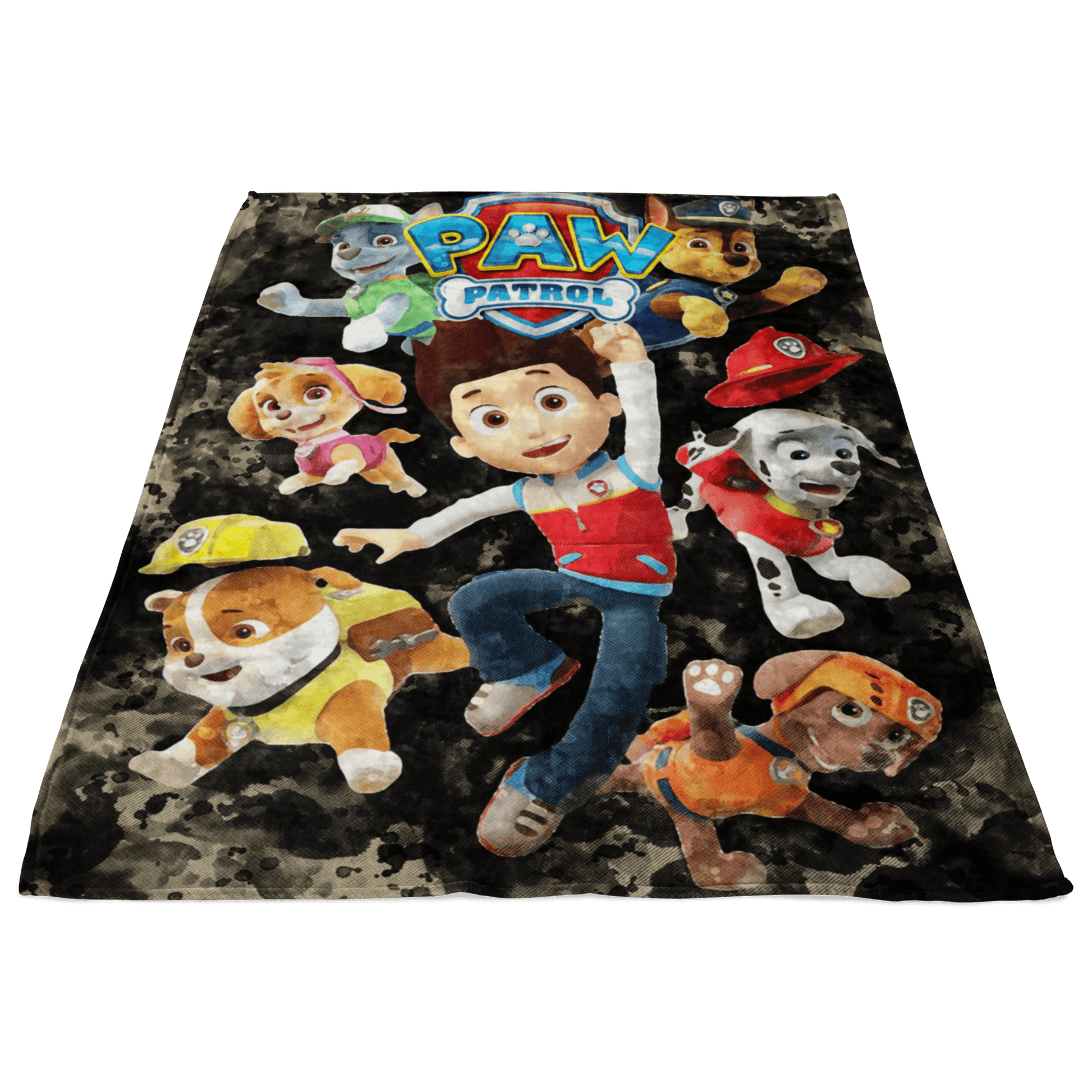 Paw Patrol Fleece Blanket Mix Art Black Blanket - Lusy Store