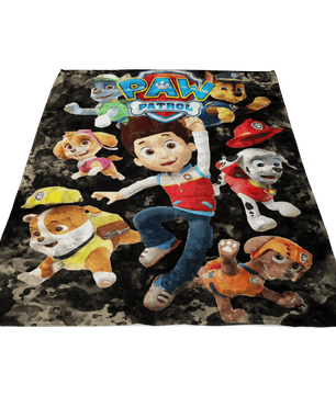 Paw Patrol Fleece Blanket Mix Art Black Blanket - Lusy Store