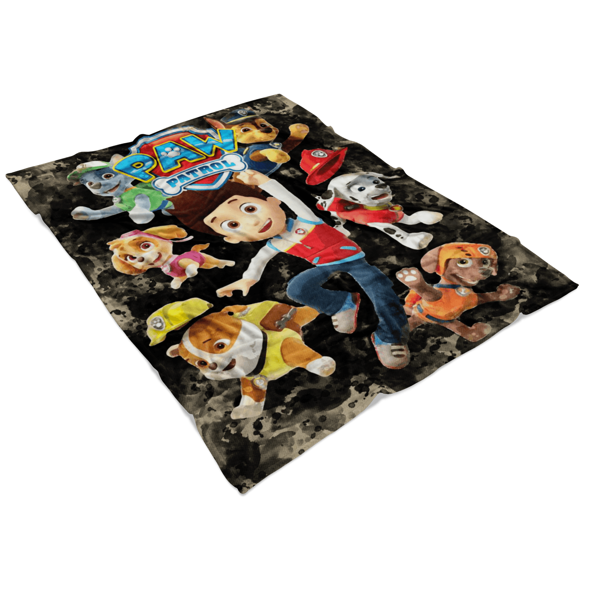 Paw Patrol Fleece Blanket Mix Art Black Blanket - Lusy Store