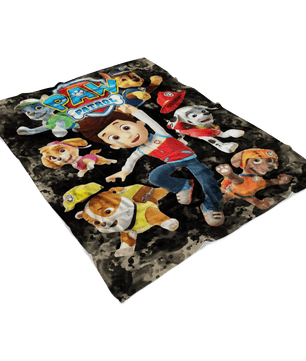 Paw Patrol Fleece Blanket Mix Art Black Blanket - Lusy Store