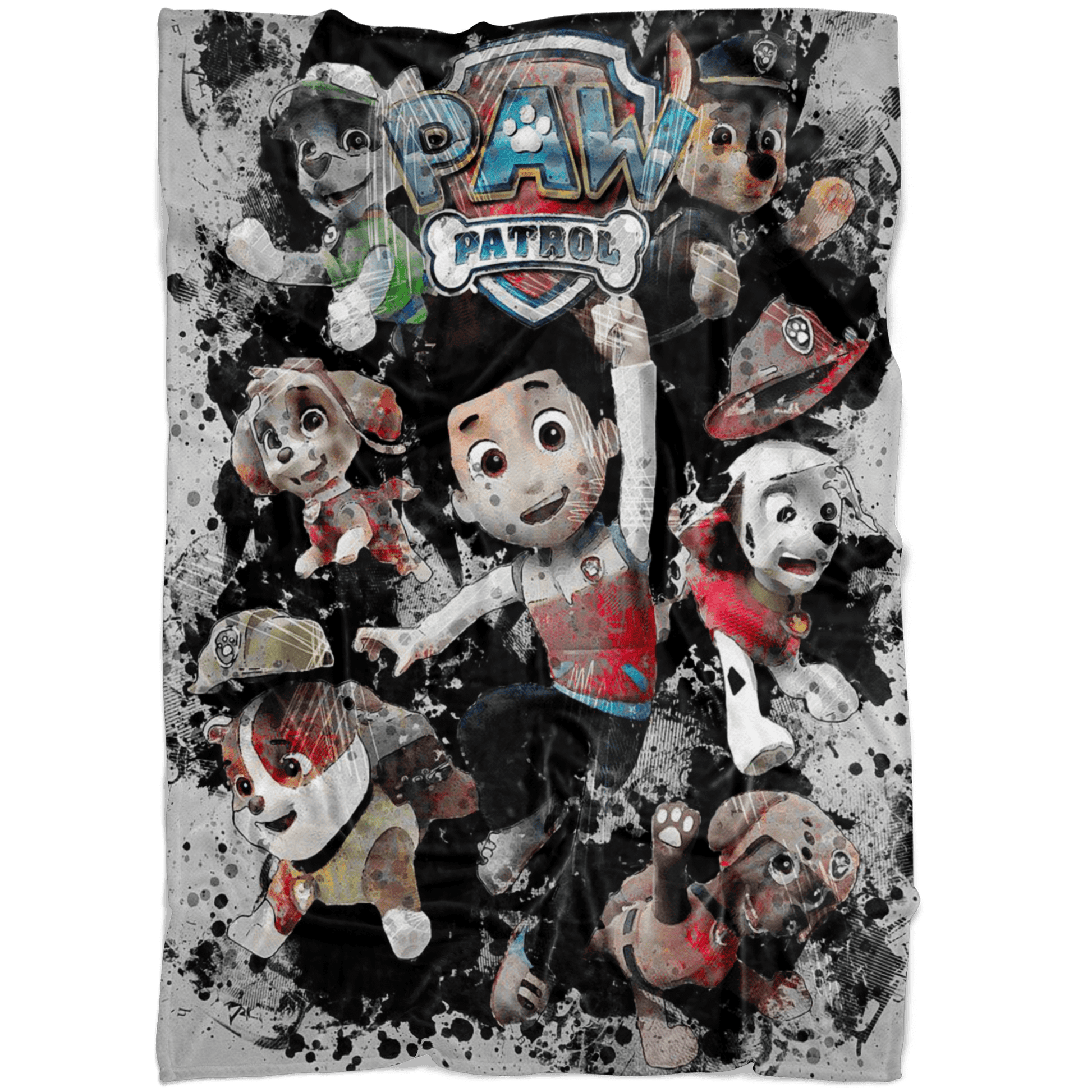 Paw Patrol Fleece Blanket Modernity Black Blanket - Lusy Store