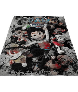Paw Patrol Fleece Blanket Modernity Black Blanket - Lusy Store