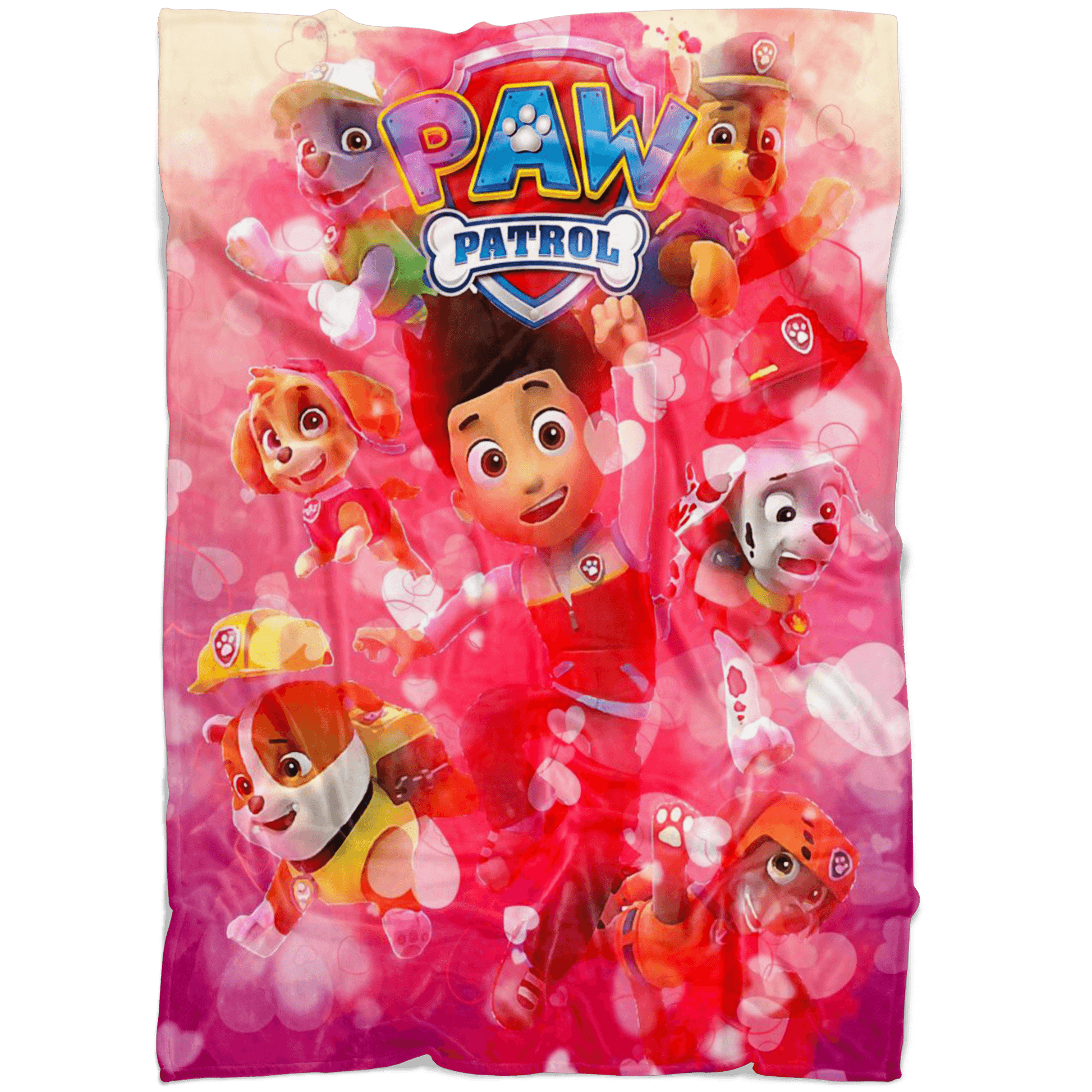 Paw Patrol Fleece Blanket Valentine Red Blanket - Lusy Store
