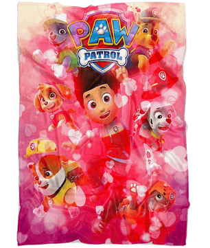 Paw Patrol Fleece Blanket Valentine Red Blanket - Lusy Store
