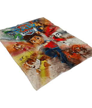 Paw Patrol Fleece Blanket Watercolor Colorful Blanket - Lusy Store