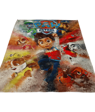Paw Patrol Fleece Blanket Watercolor Colorful Blanket - Lusy Store