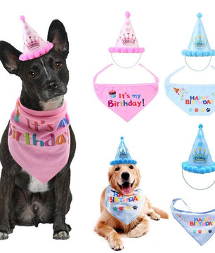 Pet Cat Dog Birthday Headwear Caps Hat Party Costume - Lusy Store