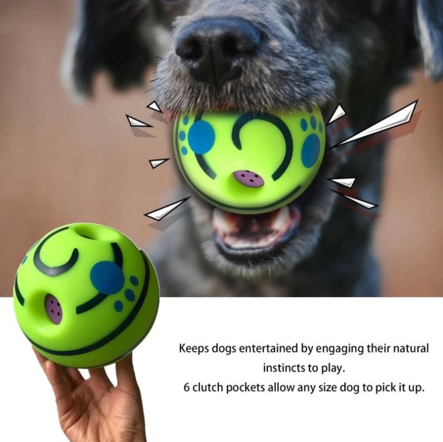 Pet Dogs Cats Playing Ball Wobble Wag Giggle Ball Safe Training Ball With Funny Sound - Lusy Store