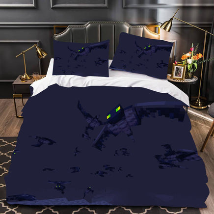 Phantoms Minecraft Bed Sheets Black Duvet Covers Twin Full Queen King Bed Set - Lusy Store