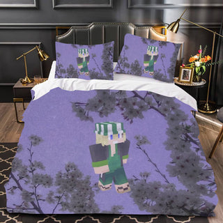 Philza Minecraft Bed Sheets Minecraft Duvet Covers Twin Full Queen King Bed Set - Lusy Store