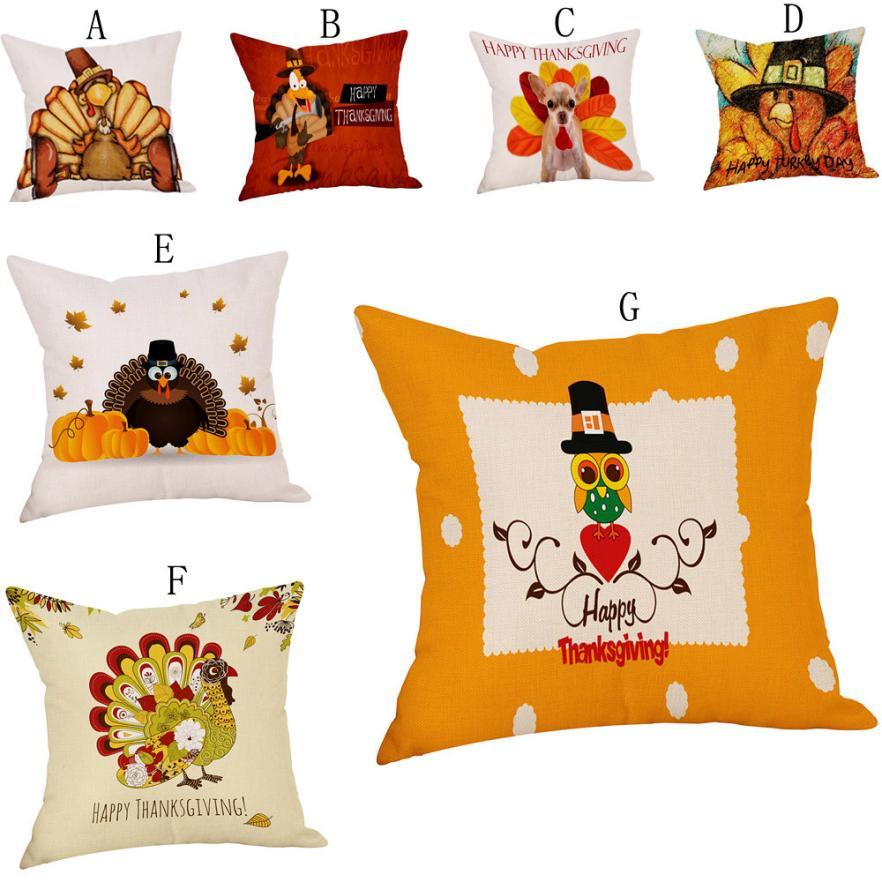 Pillow Cover Thankful sentiment Pillowcases Embroidered - Lusy Store