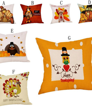 Pillow Cover Thankful sentiment Pillowcases Embroidered - Lusy Store