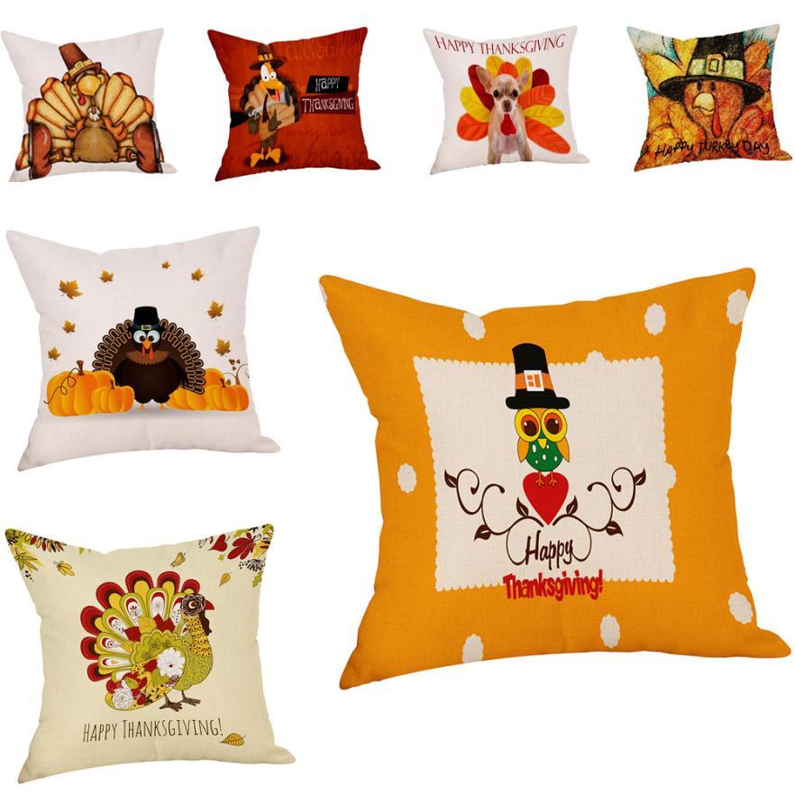 Pillow Cover Thankful sentiment Pillowcases Embroidered - Lusy Store