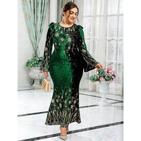 Plus Size Prom Dresses Chic Elegant Luxury Bodycon Green Oversized Long Evening Party D429 - Lusy Store