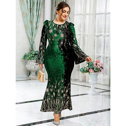 Plus Size Prom Dresses Chic Elegant Luxury Bodycon Green Oversized Long Evening Party D429 - Lusy Store