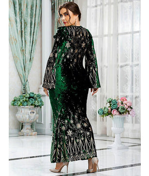 Plus Size Prom Dresses Chic Elegant Luxury Bodycon Green Oversized Long Evening Party D429 - Lusy Store