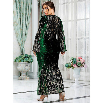 Plus Size Prom Dresses Chic Elegant Luxury Bodycon Green Oversized Long Evening Party D429 - Lusy Store