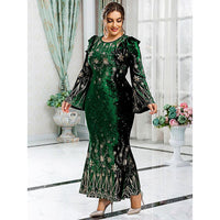 Plus Size Prom Dresses Chic Elegant Luxury Bodycon Green Oversized Long Evening Party D429 - Lusy Store