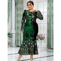 Plus Size Prom Dresses Chic Elegant Luxury Bodycon Green Oversized Long Evening Party D429 - Lusy Store