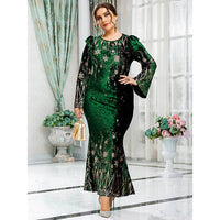 Plus Size Prom Dresses Chic Elegant Luxury Bodycon Green Oversized Long Evening Party D429 - Lusy Store