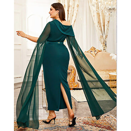 Plus Size Prom Dresses Elegant Green Bodycon Evening Party Festival Long Oversized D434 - Lusy Store