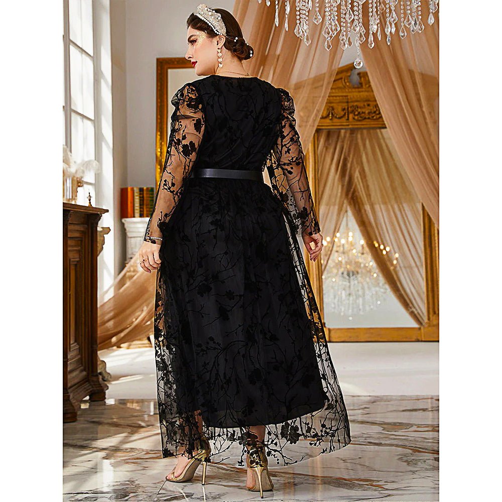 Plus Size Prom Dresses Off Shoulder Sequins Mesh Patchwork Prom Elegant Luxury Evening Party Garment D433 - Lusy Store