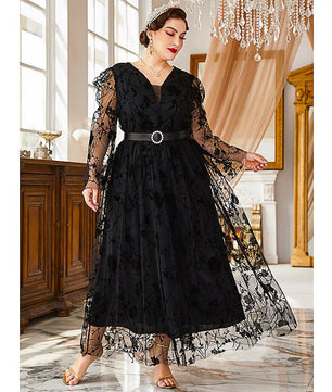 Plus Size Prom Dresses Off Shoulder Sequins Mesh Patchwork Prom Elegant Luxury Evening Party Garment D433 - Lusy Store