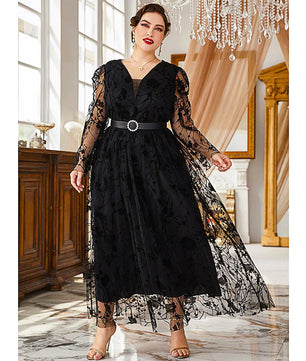 Plus Size Prom Dresses Off Shoulder Sequins Mesh Patchwork Prom Elegant Luxury Evening Party Garment D433 - Lusy Store
