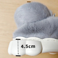 Plush Slippers Cotton Warm Shoes Plush Lining Indoor Couple Slides Platform High Top Home Slippers