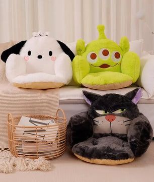 Pochacco Plush Comfortable Seat Cushion Lucifer Cat Sitting Cushion Chair Warm Soft Anime Non-slip Home Decor - Lusy Store LLC
