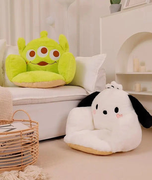 Pochacco Plush Comfortable Seat Cushion Lucifer Cat Sitting Cushion Chair Warm Soft Anime Non-slip Home Decor - Lusy Store LLC