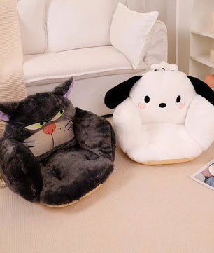Pochacco Plush Comfortable Seat Cushion Lucifer Cat Sitting Cushion Chair Warm Soft Anime Non-slip Home Decor - Lusy Store LLC
