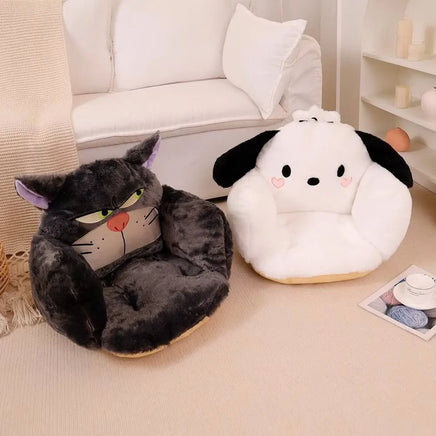 Pochacco Plush Comfortable Seat Cushion Lucifer Cat Sitting Cushion Chair Warm Soft Anime Non-slip Home Decor - Lusy Store LLC