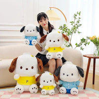 Pochacco Plush Toy Cartoon Sanrio Soft Stuffed Doll Cute Sofa Cushion Bedroom Decoration - Lusy Store LLC