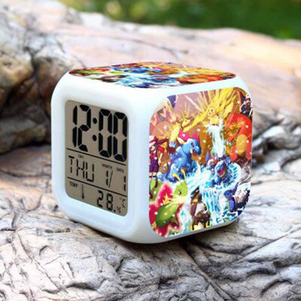 Pokemon Alarm Clock Digital LED 7 Colors Change Night Light For Kids - Lusy Store