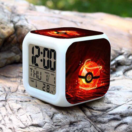 Pokemon Alarm Clock Digital LED 7 Colors Change Night Light For Kids - Lusy Store