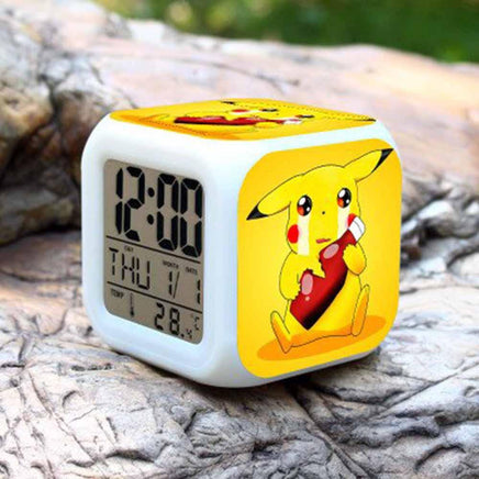 Pokemon Alarm Clock Digital LED 7 Colors Change Night Light For Kids - Lusy Store