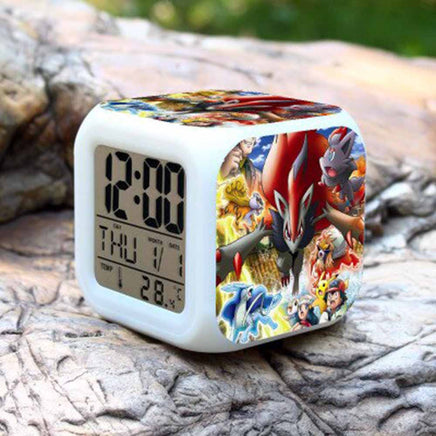 Pokemon Alarm Clock Digital LED 7 Colors Change Night Light For Kids - Lusy Store